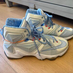 Nike Lebron James White blue Size 11